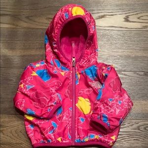 North face reversible sweater jacket